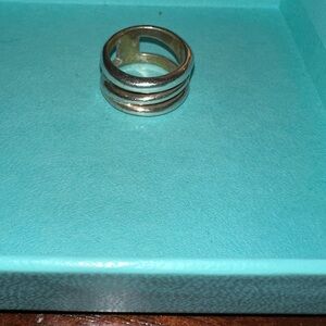 Tiffany & Co. Silver Triple Band Ring sz 7